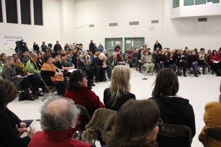 Over 100 people gather to demand justice for BC's missing and murdered women. Photo: Tami Starlight