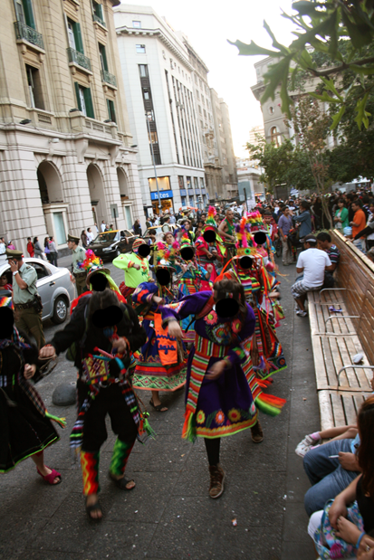 Radical Dancers at solidarity demo, Santiago