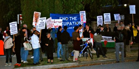 Israeli Foreign Minister met by Protest in Vancouver