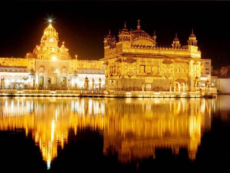 The Harimandar Sahib (Golden temple) in Amritsar.  The Harimandar Sahib is the epitome of equality of all human kind. The Harimandar Sahib has four doors signifying that people from all directions and all walks of life are welcome. Echo's of prayers for the good will of all of humanity could be heard vibrating from the Harimandar Sahib any time of day every day of the year.  