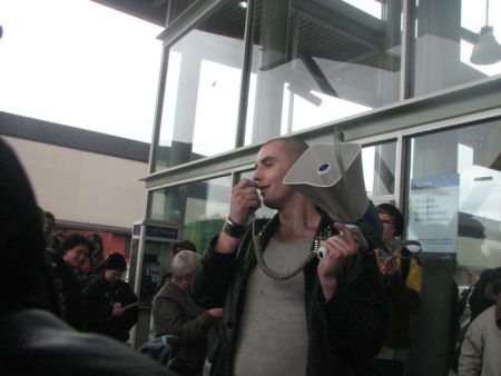 Cassia at an anti-racism demonstration