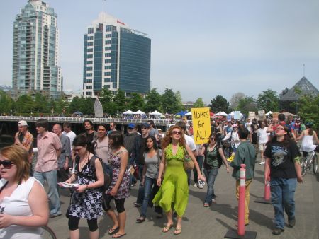 Marching towards False Creek // Isaac Oommen