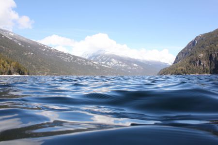 Slocan Lake - the first full day in the region (looking north from the town of Slocan) Photo: Tami Starlight 