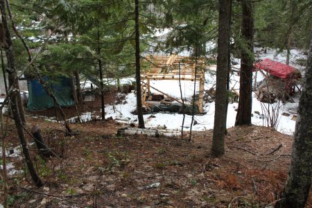 Sinixt stone lodges (L to R womens & mens) Photo: Tami Starlight