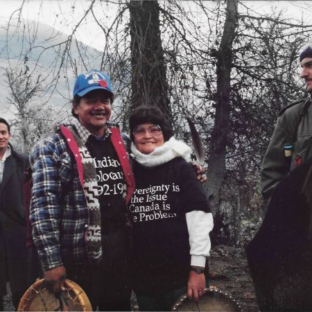 Tsemhuqw and Lahalus in Lil'wat, 1990.