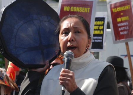Kat Norris welcomes the crowd to Coast Salish land. flux photo