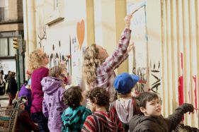 DTES Residents march through streets and paint the site of future Aboriginal Healing and Wellness Centre 