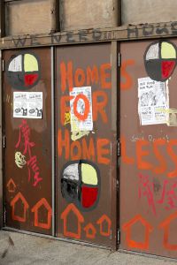 DTES Residents march through streets and paint the site of future Aboriginal Healing and Wellness Centre 