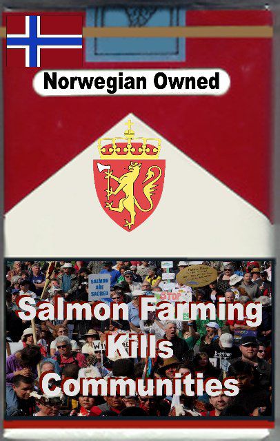 One of the criminalized statements issued by Don Staniford in his campaign against industrial salmon farming.