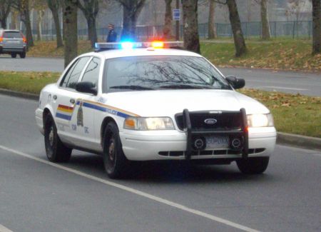 One of 3 RCMP vehicles that escorted the march.
