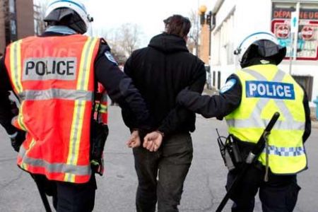 Arrest, March 15 Montreal // Gord Hill