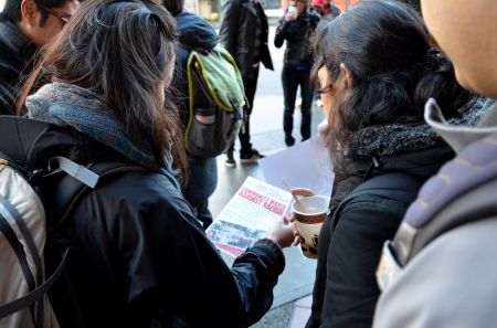 People discussed the upcoming Community March Against Racism. <i>murray bush - flux photo</i>