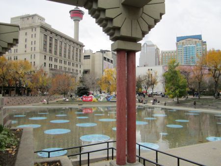 Occupy(ed) Calgary, Blackfoot and Stoney Nation Territory - Olympic Plaza - “Front Line” and one of two sites taking place in Kanada's Oil Capital