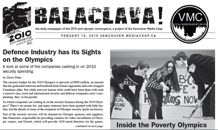 Balaclava! VMC Olympic Broadsheet