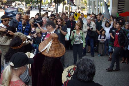 Rally at 701 W. Georgia