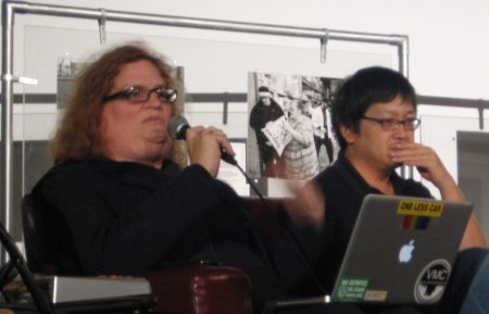 Tami Starlight and Henry Yu speak out about human rights and media. Photo: Sandra Cuffe