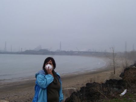 View near the BP oil refinery in northwestern Indiana. Photo: Macdonald Stainsby
