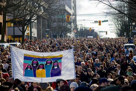 5,000 marched in support in Vancouver. // Insurgentphoto