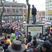 Raising the Survivors' Totem Pole