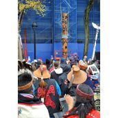 Raising the Survivors' Totem Pole
