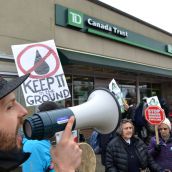 Pipeline rally targets Kinder Morgan & TD Bank 