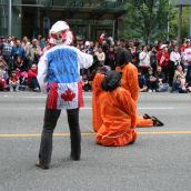 Prisoners kneel