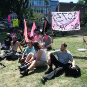 "the pink bloc" Post G20 March and Rally for Civil Liberties (Victory Square)