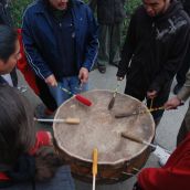 Pre-hearing drumming 