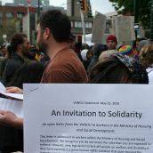 Letter from VANDU to social workers within the ministry
