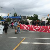 Festive rally holds/blocks 12th & Clark