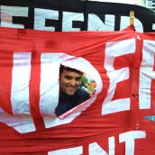 Thousands march against Kinder Morgan 