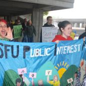 Rally in support of locked out workers and campus groups