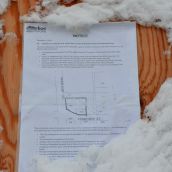 Notice against camp site on Homeview Street.