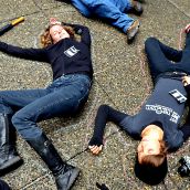 Die-In Greets Pipeline Pushers