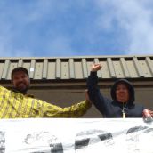 Cops stymied - demoviction protesters demand talks with Burnaby Mayor