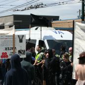 Black Bloc - blocking! (blocking the VPD camera surveillance crew)