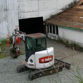 Equipment ready to continue demolition