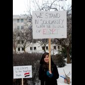 Nelson Rallies to Support Democracy in Egypt