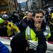 Victory Square Olympic Torch Relay Disruption