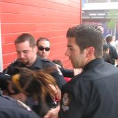 Police were particularly brutal in disallowing protesters from getting into the hall