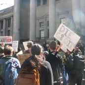 The demo began at the VAG