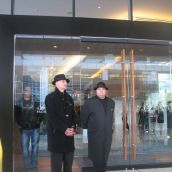 Hotel security, with hats
