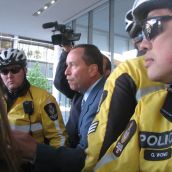 A rep from the hotel tries to order the demo back