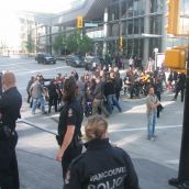Police suddenly decided to arrest two protesters
