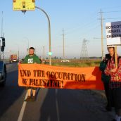 Anti-Israeli Apartheid Protest at Delta Docks