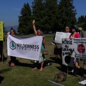 Protest at Kinder Morgan Trans Mountain Pipline