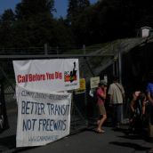 Protest at Kinder Morgan Trans Mountain Pipline
