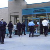 FRCC personnell retreated into the main building