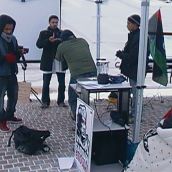 No to Gaddafi in the Snow