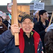 Rally for 160 food workers axed by SFU